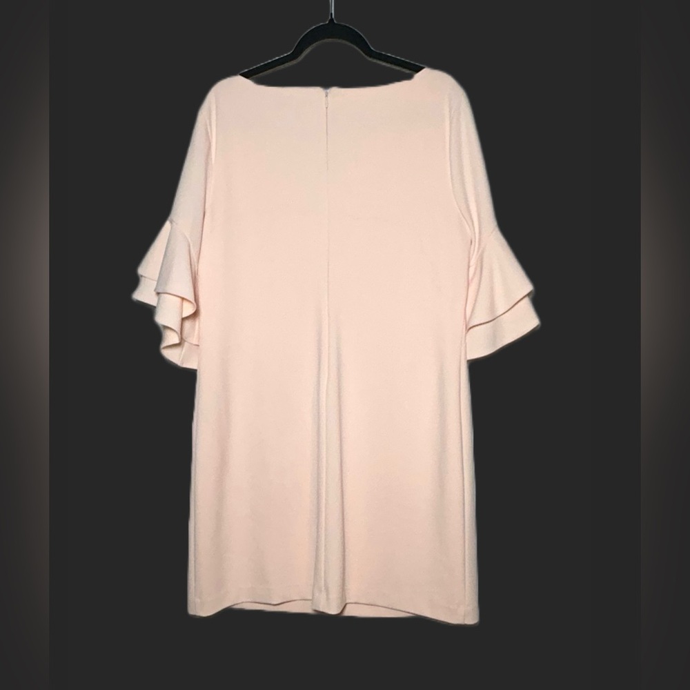 Lauren Ralph Lauren Pink Ruffle Sleeve Crepe Shift XL (16) HOST PICK - Picture 5 of 11
